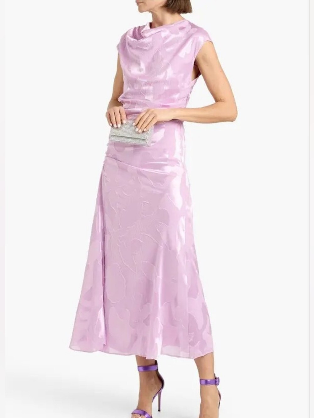 Simkhai burke fil coupe midi dress - lilac